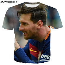 Load image into Gallery viewer, Jumeast New Arrival Men/Women 3D printed Tshirt  Comfortable Polyester T-shirt Football Star Messi T Shirt Casual Tops Tees
