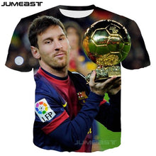 Load image into Gallery viewer, Jumeast New Arrival Men/Women 3D printed Tshirt  Comfortable Polyester T-shirt Football Star Messi T Shirt Casual Tops Tees
