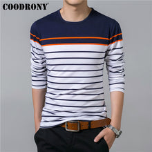 Load image into Gallery viewer, COODRONY T Shirt Men Streetwear Fashion Striped O-Neck Tshirt Men Clothes Autumn Winter Cotton T-Shirt Men Tee Shirt Homme 95026
