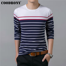 Load image into Gallery viewer, COODRONY T Shirt Men Streetwear Fashion Striped O-Neck Tshirt Men Clothes Autumn Winter Cotton T-Shirt Men Tee Shirt Homme 95026
