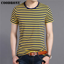 Load image into Gallery viewer, COODRONY T Shirt Men Streetwear Fashion Navy Striped O-Neck Tshirt Summer Short Sleeve T-Shirt Men Cotton Tee Shirt Homme S95133
