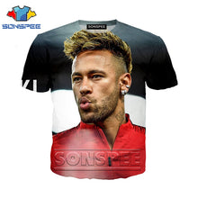 Load image into Gallery viewer, Anime 3d print t shirt Neymar Men Women fashion football t-shirt streetwear rock kid Harajuku tees Funny shirts homme tshirt A82
