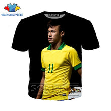 Load image into Gallery viewer, Anime 3d print t shirt Neymar Men Women fashion football t-shirt streetwear rock kid Harajuku tees Funny shirts homme tshirt A82
