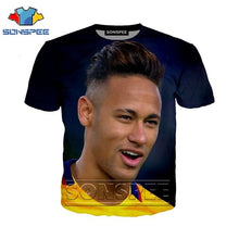 Load image into Gallery viewer, Anime 3d print t shirt Neymar Men Women fashion football t-shirt streetwear rock kid Harajuku tees Funny shirts homme tshirt A82

