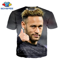Load image into Gallery viewer, Anime 3d print t shirt Neymar Men Women fashion football t-shirt streetwear rock kid Harajuku tees Funny shirts homme tshirt A82
