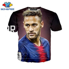 Load image into Gallery viewer, Anime 3d print t shirt Neymar Men Women fashion football t-shirt streetwear rock kid Harajuku tees Funny shirts homme tshirt A82
