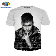 Load image into Gallery viewer, Anime 3d print t shirt Neymar Men Women fashion football t-shirt streetwear rock kid Harajuku tees Funny shirts homme tshirt A82
