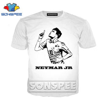Load image into Gallery viewer, Anime 3d print t shirt Neymar Men Women fashion football t-shirt streetwear rock kid Harajuku tees Funny shirts homme tshirt A82
