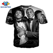 Load image into Gallery viewer, Anime 3d print t shirt Neymar Men Women fashion football t-shirt streetwear rock kid Harajuku tees Funny shirts homme tshirt A82
