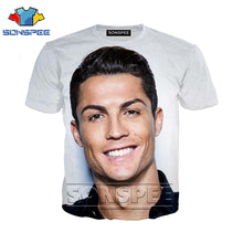 Load image into Gallery viewer, Anime 3d print movies football t shirt streetwear men beach Women fashion t-shirt Ronaldo Harajuku kids shirts homme tshirt A140
