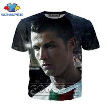 Load image into Gallery viewer, Anime 3d print movies football t shirt streetwear men beach Women fashion t-shirt Ronaldo Harajuku kids shirts homme tshirt A140

