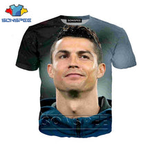 Load image into Gallery viewer, Anime 3d print movies football t shirt streetwear men beach Women fashion t-shirt Ronaldo Harajuku kids shirts homme tshirt A140
