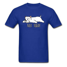Load image into Gallery viewer, Funny T-shirts Not Today Westie Cotton Man Tshirts Custom T Shirt Scottish Terrier Dog Lover Gift Clothes 100% Cotton Yellow Tee
