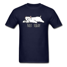 Load image into Gallery viewer, Funny T-shirts Not Today Westie Cotton Man Tshirts Custom T Shirt Scottish Terrier Dog Lover Gift Clothes 100% Cotton Yellow Tee
