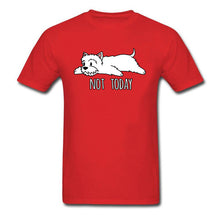 Load image into Gallery viewer, Funny T-shirts Not Today Westie Cotton Man Tshirts Custom T Shirt Scottish Terrier Dog Lover Gift Clothes 100% Cotton Yellow Tee
