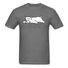 Load image into Gallery viewer, Funny T-shirts Not Today Westie Cotton Man Tshirts Custom T Shirt Scottish Terrier Dog Lover Gift Clothes 100% Cotton Yellow Tee
