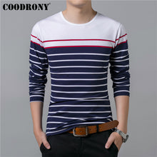 Load image into Gallery viewer, COODRONY T Shirt Men Streetwear Fashion Striped O-Neck Tshirt Men Clothes Autumn Winter Cotton T-Shirt Men Tee Shirt Homme 95026
