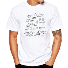 Load image into Gallery viewer, White T Shirt Math Formulas Science Shirt Men Summer Short Sleeve T-Shirt Man O-neck T-shirt Fashion Tumblr Graphic Tops Tee
