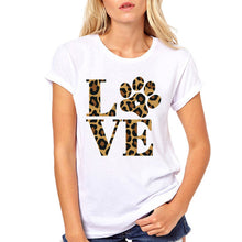 Load image into Gallery viewer, Women Clothes Dog Paw Cute Lover  Funny Summer  Fashion Cartoon Print Ladies Woman Harajuku Punk Top Tee Shirt T Female T-shirt
