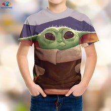 Load image into Gallery viewer, SONSPEE 3D Boy Science Fiction Movie Star Wars Kids T-Shirt Space War The Mandalorian Men&#39;s Shirt  Kawaii Yoda Baby Children Top
