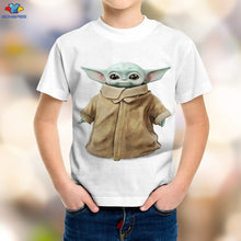 Load image into Gallery viewer, SONSPEE 3D Boy Science Fiction Movie Star Wars Kids T-Shirt Space War The Mandalorian Men's Shirt  Kawaii Yoda Baby Children Top
