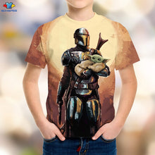 Load image into Gallery viewer, SONSPEE 3D Boy Science Fiction Movie Star Wars Kids T-Shirt Space War The Mandalorian Men's Shirt  Kawaii Yoda Baby Children Top
