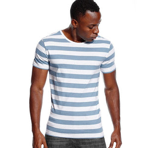 Striped T Shirt for Men Red and White Stripe Shirt Male Top Tees Black and White Royal Short Sleeve O Neck Cotton Tshirts Unisex