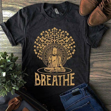 Load image into Gallery viewer, Buddha Yoga Breathe Vintage Black Men Cotton T-Shirt S-6XL
