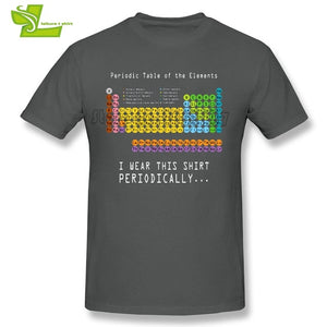 Funny Science Geek Nerd I Wear This Periodically Periodic Table Of Elements Male T Shirt Fashion Top Men Tshirts Teenage Clothes