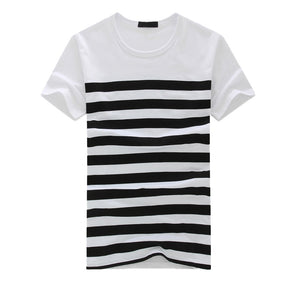 2020 New T Shirt Men's T Shirt Summer Fashion Short Sleeve O-neck Tshirt Design Stripe Printing Clothing Stripe Printing M-2XL