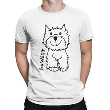 Load image into Gallery viewer, Go West West Highland White Terrier Dog Lovers Tshirt for Men Westie Funny 100 Percent Cotton T Shirt Oversized
