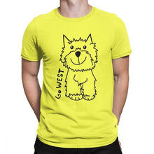Load image into Gallery viewer, Go West West Highland White Terrier Dog Lovers Tshirt for Men Westie Funny 100 Percent Cotton T Shirt Oversized
