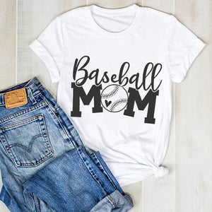 Women Lady Baseball Mom Leopard Football Soccer Print Ladies Summer T Tee Tshirt Womens Female Top Shirt Clothes Graphic T-shirt