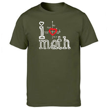 Load image into Gallery viewer, I Love Math Tshirt Men T Shirt Funny Science Mathematics Tshirts Summer Cotton Short Sleeve Black White Loose T-Shirt Tops Tees
