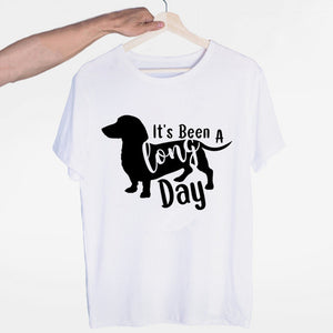 Men's Dachshund Puppy Pet Lover Owner Wiener Dog New Fashion Hip Hop T Shirt Men Women Harajuku T-Shirts Print Tees Tops