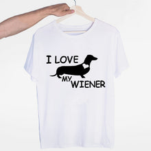 Load image into Gallery viewer, Men&#39;s Dachshund Puppy Pet Lover Owner Wiener Dog New Fashion Hip Hop T Shirt Men Women Harajuku T-Shirts Print Tees Tops
