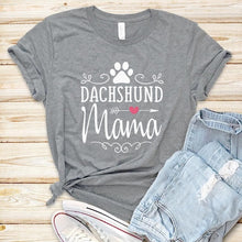 Load image into Gallery viewer, Dachshund Mama Women Tshirt 100% Cotton Summer Harajuku T Shirt Aesthetic Graphic Tees Dog Lover Tops Kawaii Clothes Drop Ship
