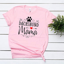 Load image into Gallery viewer, Dachshund Mama Women Tshirt 100% Cotton Summer Harajuku T Shirt Aesthetic Graphic Tees Dog Lover Tops Kawaii Clothes Drop Ship
