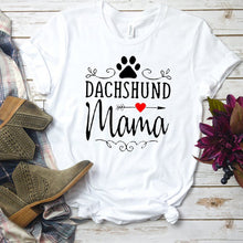Load image into Gallery viewer, Dachshund Mama Women Tshirt 100% Cotton Summer Harajuku T Shirt Aesthetic Graphic Tees Dog Lover Tops Kawaii Clothes Drop Ship
