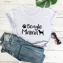 Load image into Gallery viewer, Beagle Mama Printed New Arrival Wome's Funny 100%Cotton T-Shirt Dog Lover Shirts Gift for Dog Mom Beagle Mom Tees
