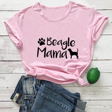 Load image into Gallery viewer, Beagle Mama Printed New Arrival Wome's Funny 100%Cotton T-Shirt Dog Lover Shirts Gift for Dog Mom Beagle Mom Tees
