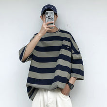 Load image into Gallery viewer, LAPPSTER Harajuku Stripe Tshirt Summer 2020 Mens Korean Style T Shirt Men Oversized Yellow Tshirts Hip Hop Casual Pocket T-shirt
