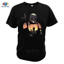 Load image into Gallery viewer, Mandalorian T Shirt Star Wars Boba Fett Space Opera TV Series T-Shirts Science Fiction Movies Tshirt Plus Size Casual Tees F34
