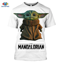 Load image into Gallery viewer, Mandalorian T Shirt Star Wars Boba Fett Space Opera TV Series T-Shirts Science Fiction Movies Tshirt Plus Size Casual Tees F34
