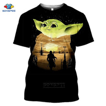 Load image into Gallery viewer, Mandalorian T Shirt Star Wars Boba Fett Space Opera TV Series T-Shirts Science Fiction Movies Tshirt Plus Size Casual Tees F34
