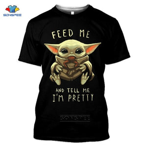 Mandalorian T Shirt Star Wars Boba Fett Space Opera TV Series T-Shirts Science Fiction Movies Tshirt Plus Size Casual Tees F34