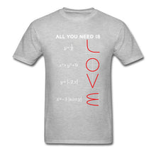 Load image into Gallery viewer, Geometric Algebra Equation Graph Tshirts A ll You Need Is Love Math Science Problem Black Fashion TeeShirt Plus Size New T Shirt
