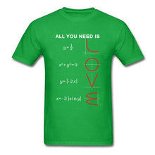 Load image into Gallery viewer, Geometric Algebra Equation Graph Tshirts A ll You Need Is Love Math Science Problem Black Fashion TeeShirt Plus Size New T Shirt
