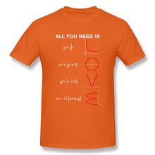 Load image into Gallery viewer, Geometric Algebra Equation Graph Tshirts A ll You Need Is Love Math Science Problem Black Fashion TeeShirt Plus Size New T Shirt
