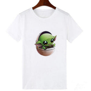 Showtly   The Mandalorian Baby Yoda Sweatshirt Men/Women Star Wars TV Series T shirt 90S Science Fiction Movies Tee Tops